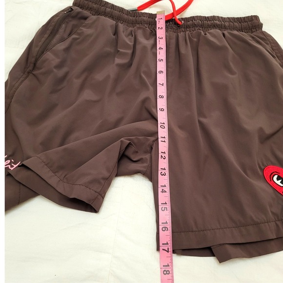 Keith Haring X Shoe Palace Colab Brown Embroidered Swim Trunks Men's Size M - Picture 10 of 10